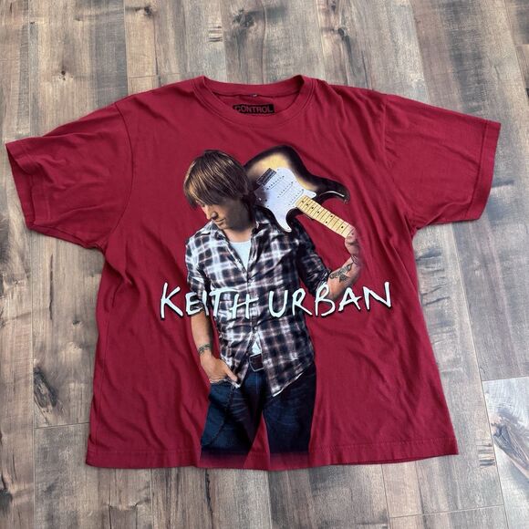 Keith Urban Escape Together World Tour 2009 T-Shirt Men's Size Large Red Country - Picture 1 of 4